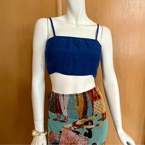 GABRIELLE STRENESSE Sexy Linen Crop Top